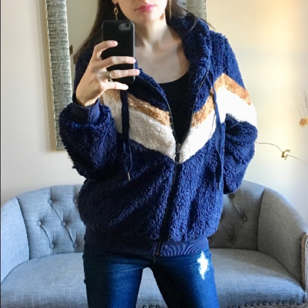 ✨Chevron Sherpa Jacket